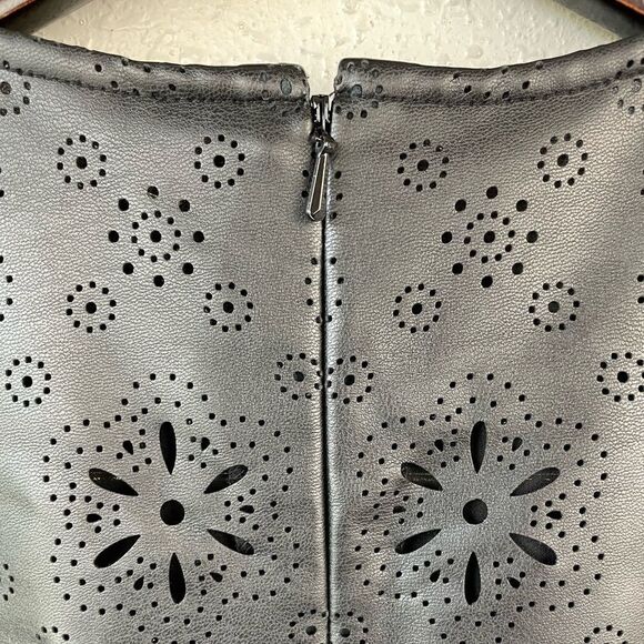 MICHAEL Michael Kors Black Faux Leather Dress Size 4 - Picture 6 of 9
